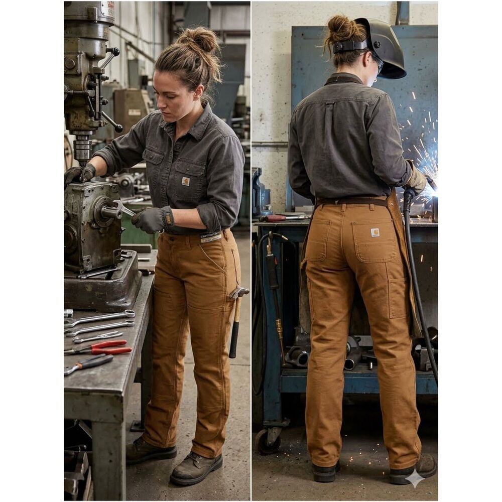 (W1) NWT Carhartt Rugged Flex Twill Work Pants BN4296-W | Women’s Reg 18 & 20 W